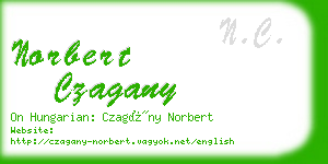 norbert czagany business card